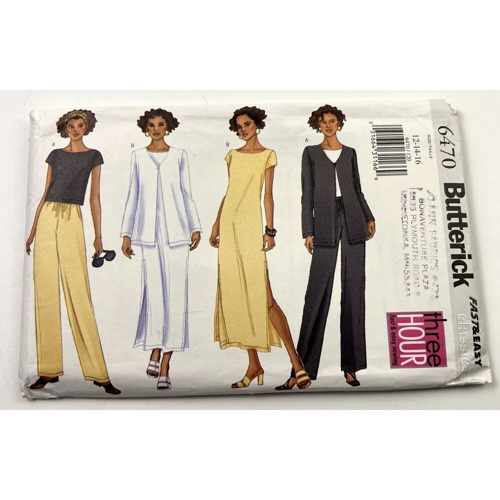 Lot of 5 Vintage Women's Career/Outfit Sewing Patterns By Butterick's 90's